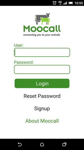 The Breed Manager login screen