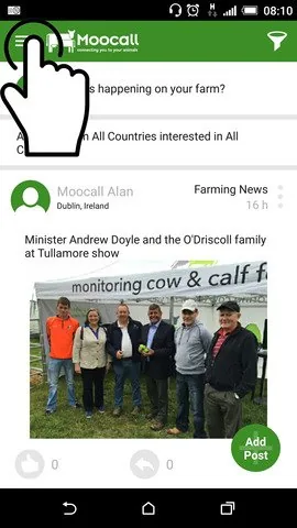 The app menu