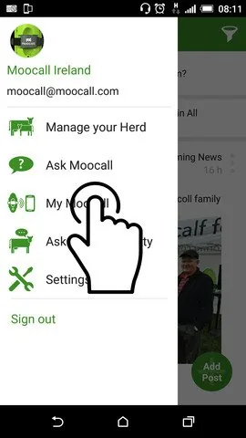 Sensor status in MyMoocall